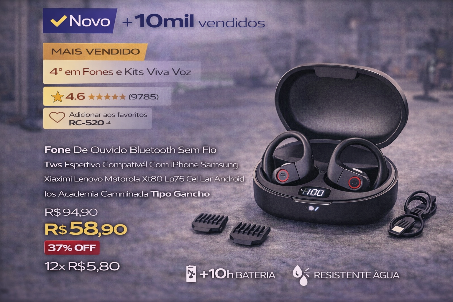 Fone de Ouvido Esportivo Gancho – Vale a Pena Comprar?