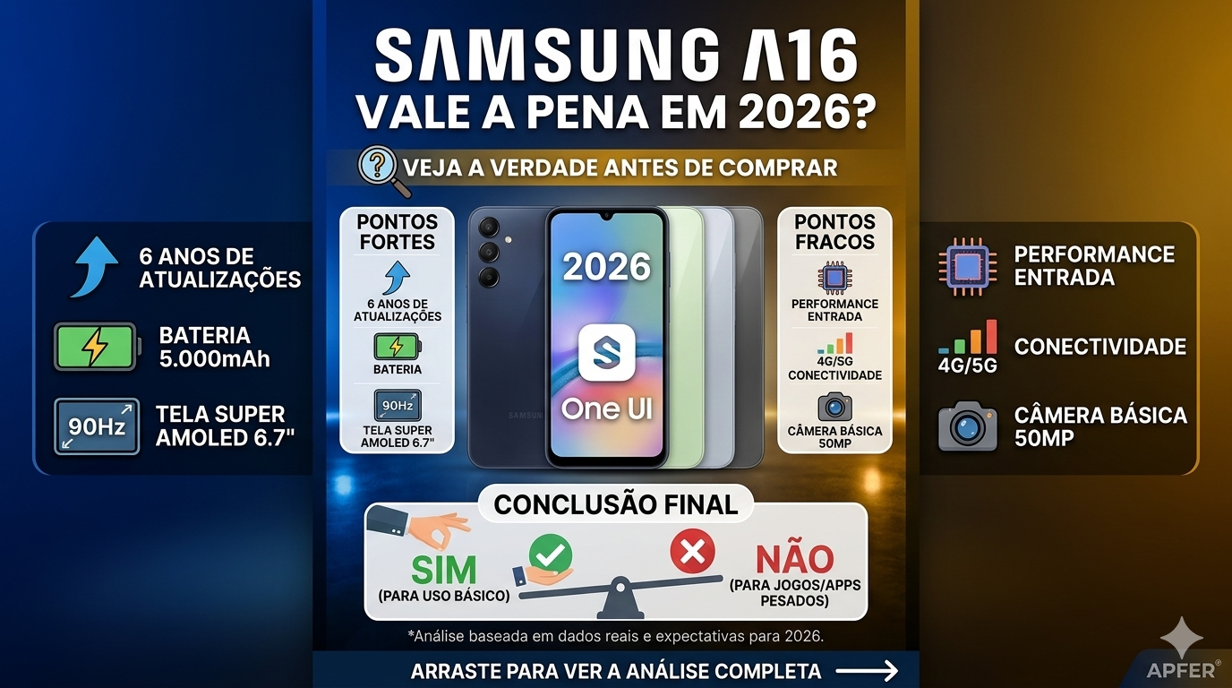 Samsung A16 ainda presta em 2026? ou é um lixo