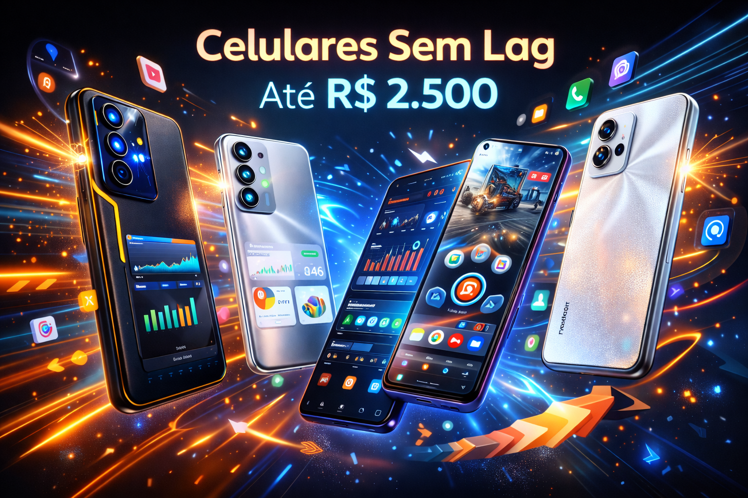 Celulares Sem Lag e Sem Gastar Muito: Lista até R$ 2.500