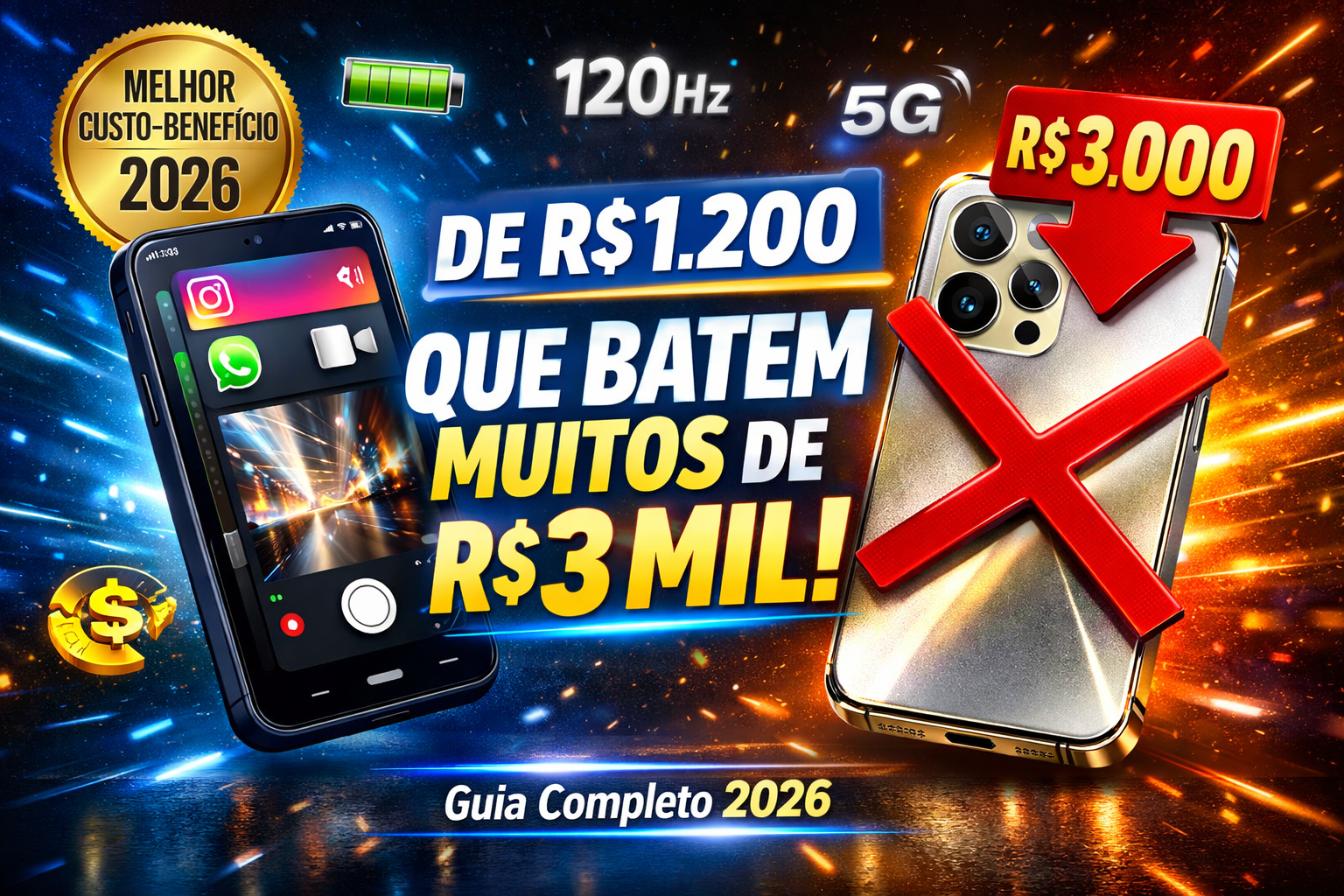 Celulares de 1.200 que Batem Muitos de 3 Mil!
