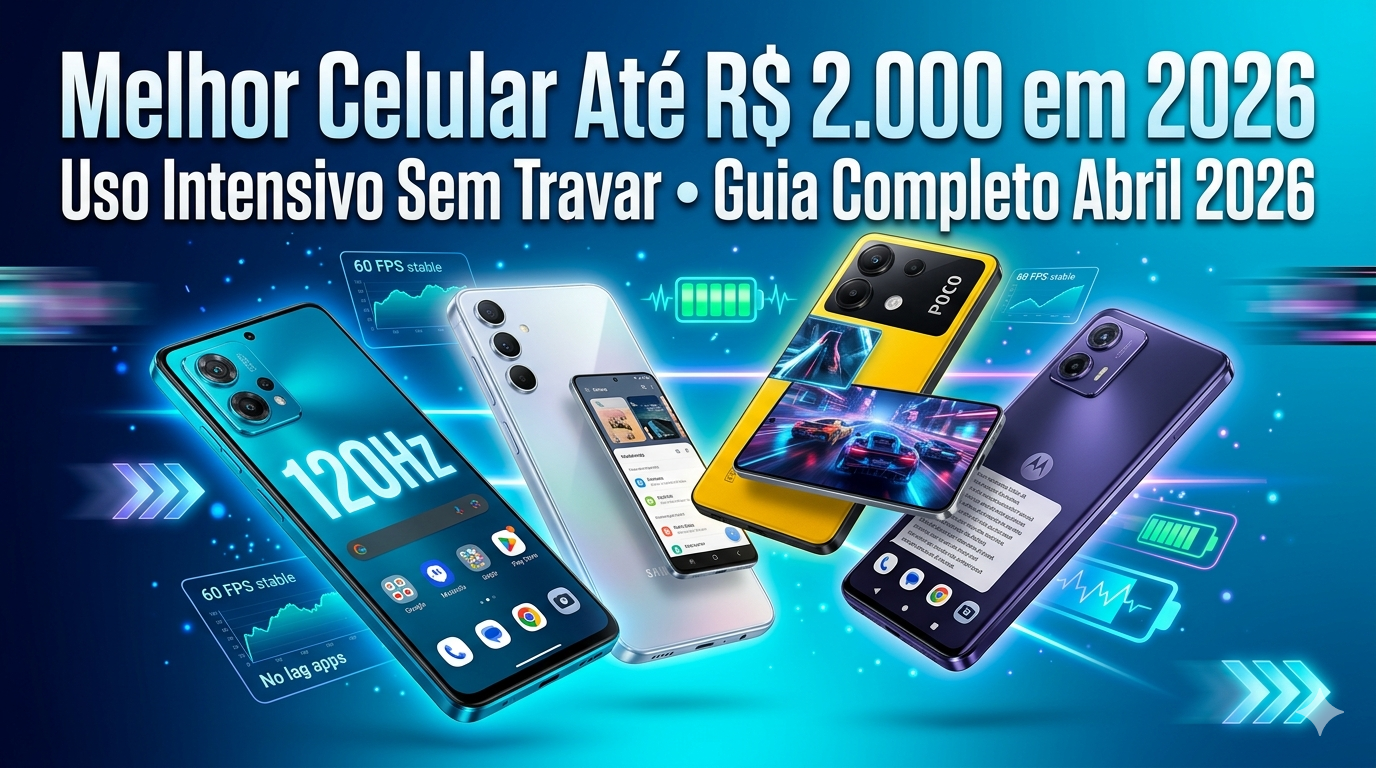 Para Uso Intensivo sem Travar: Top Celulares até R$ 2.000