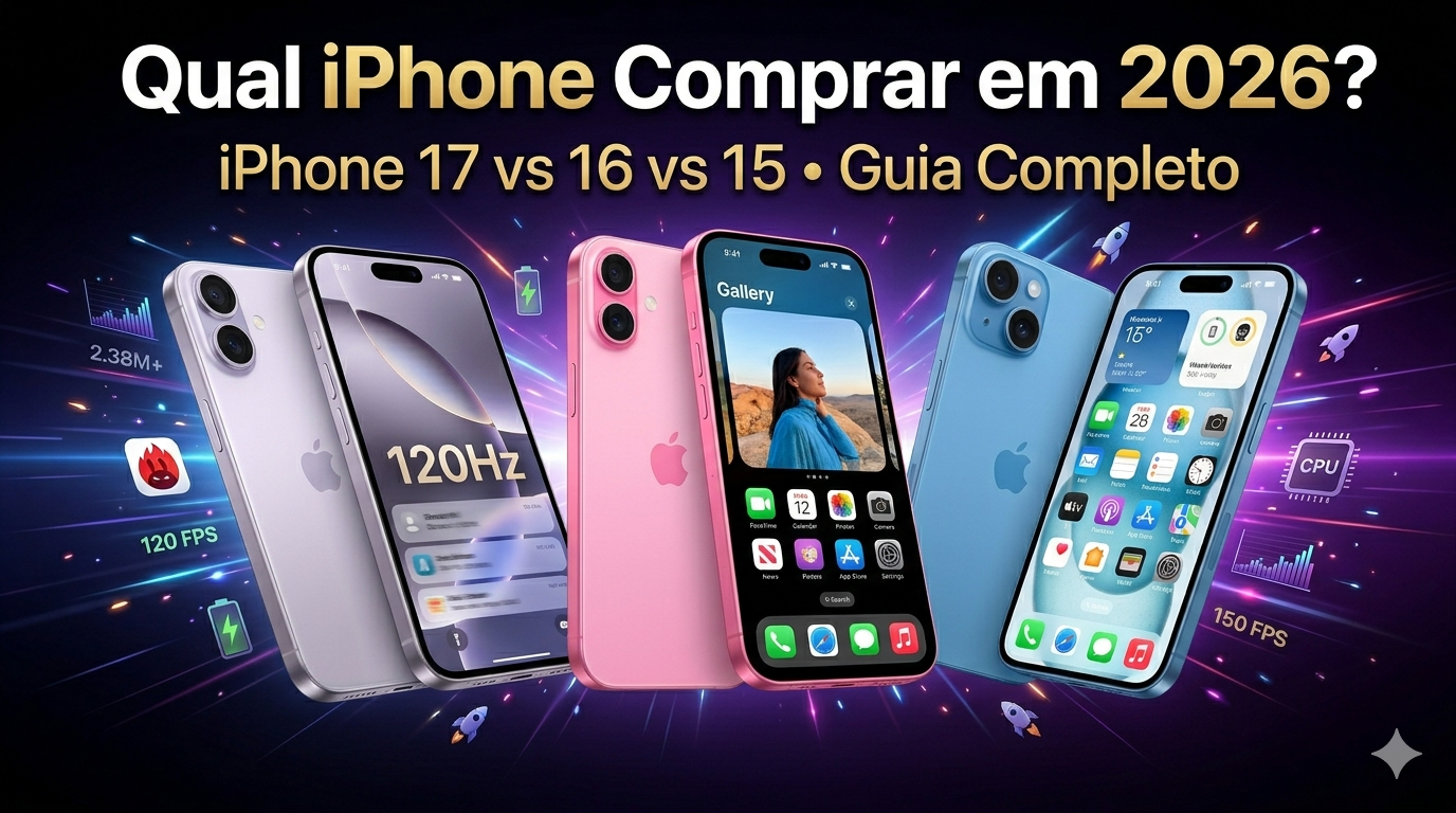 Qual iPhone Comprar? iPhone 17, 16 e Modelos Anteriores