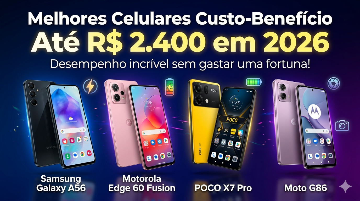 Descubra o Celulares do Custo-Benefício em Desempenho até R$ 2.400