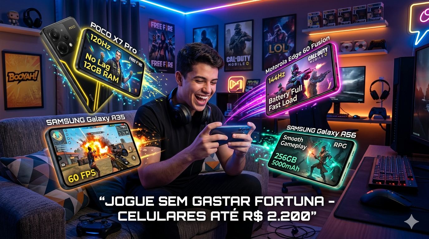 Quer Jogar sem Gastar Fortuna? Celulares até R$ 2.200