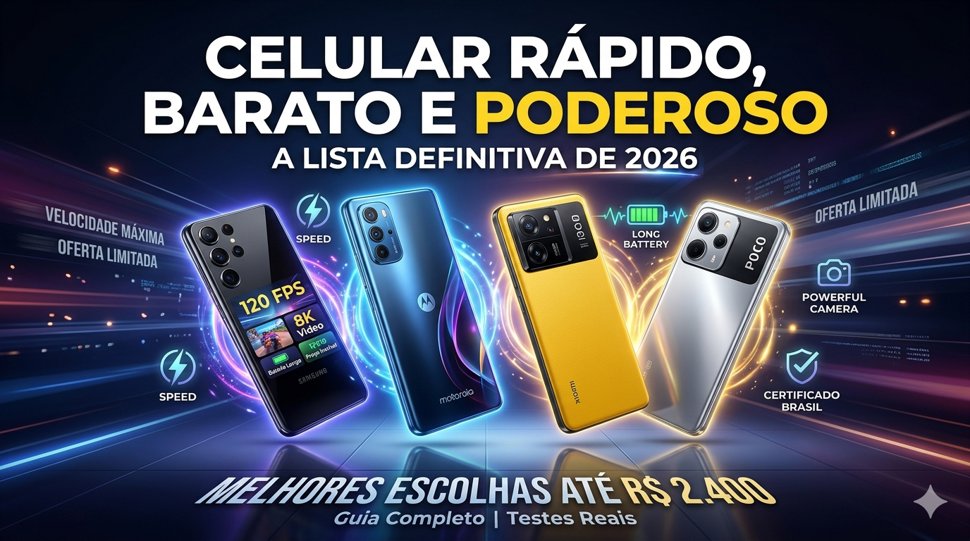 Celular Rápido, Barato e Poderoso: A Lista de 2026