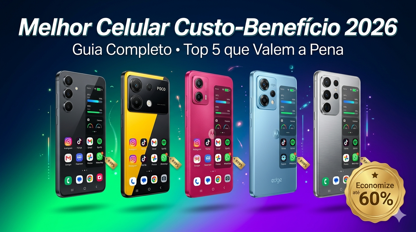 Melhor celular custo-benefício 2026: Lista completa