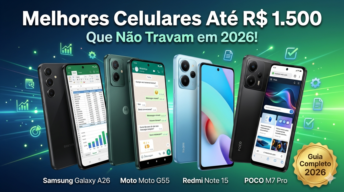Melhores Celulares até R$ 1.500 que Não Travam