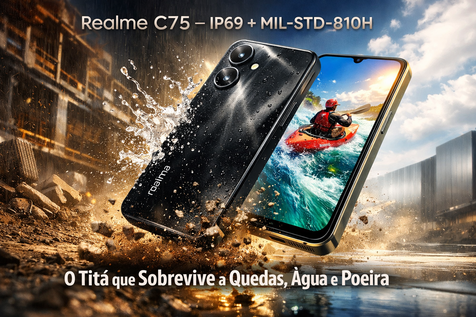 Realme C75: O Titã Indestrutível que Sobrevive a Quedas
