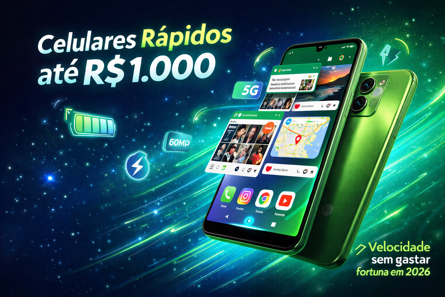 Celulares com Velocidade Sem Gastar Fortuna? até R$ 1.000